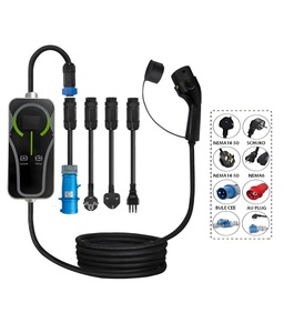 Cargador Portátil para Vehículos Eléctricos, Estación de Carga Rápida Roja y Azul - Product Image 1