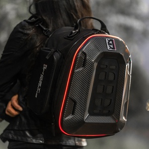 Sac de siège arrière multifonctionnel SLKE Motor avec lumières LED, sac à dos de moto, sac de casque intégral pour moto, coque rigide, étanche - Product Image 3