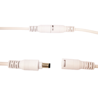 Kabel Adaptor DC Jack PVC Solid 22AWG Quick Locking 2P 2.1mm/2.5mm Male Female untuk Lampu LED Strip & Panel
