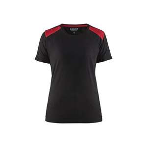 BLAKLADER - 347910429956XXL Camiseta de mujer Negro/Rojo-EAN 7330509696712 CAMISETAS Y POLOS DE TRABAJO - Product Image 1