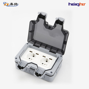 ปลั๊กไฟคู่มาตรฐานเยอรมันสำหรับภายนอกอาคาร พร้อมพอร์ต USB กล่องกันน้ำ IP66 วัสดุ ABS 230V - Product Image 2