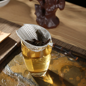 Pure Tin Tea Strainer With Purple Bamboo Handle Reusable Tea Filter For Tea Ceremony Accessories - Product Image 4