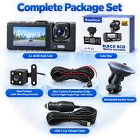 DREAMKACHER Caméra embarquée 2MP avec écran rétroviseur 2-3 pouces, enregistreur double canal Full HD 1080P, capteur G intégré, prise en charge carte TF, 170°