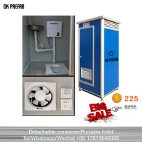 Toilettes portables de luxe en panneaux sandwich, conteneur maritime de 20 pieds, WC VIP, à vendre à Guangzhou