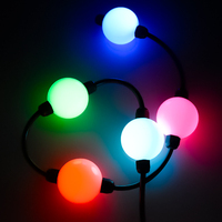 Bola de Luz Mágica Pixelada Direccionable de 50mm DC24V, Bola de Luz LED 3D Programable RGB, Guirnalda de Luces LED para Escenarios de Hotel