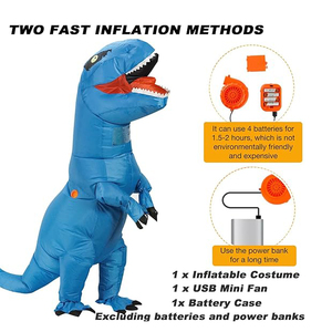 Costume de dinosaure gonflable pour adulte pour Halloween, cosplay, fête, robe de soirée, corps entier - Product Image 4