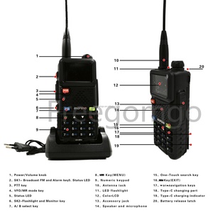 Talkie-walkie portable FM double bande 999 canaux, avec puce 5e génération 10W pour UV-5RH, appariement de fréquence en un clic, portée 3-10 km - Product Image 5
