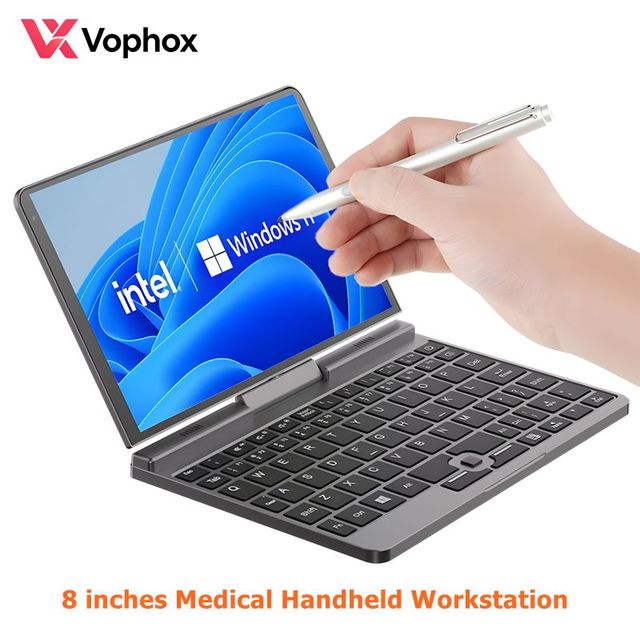 VX8 8 Inch Medical Handheld Workstation Clinical Rounding Tablet PC Pocket Hospital Terminal EHR EMR Laptop Wholesale Custom