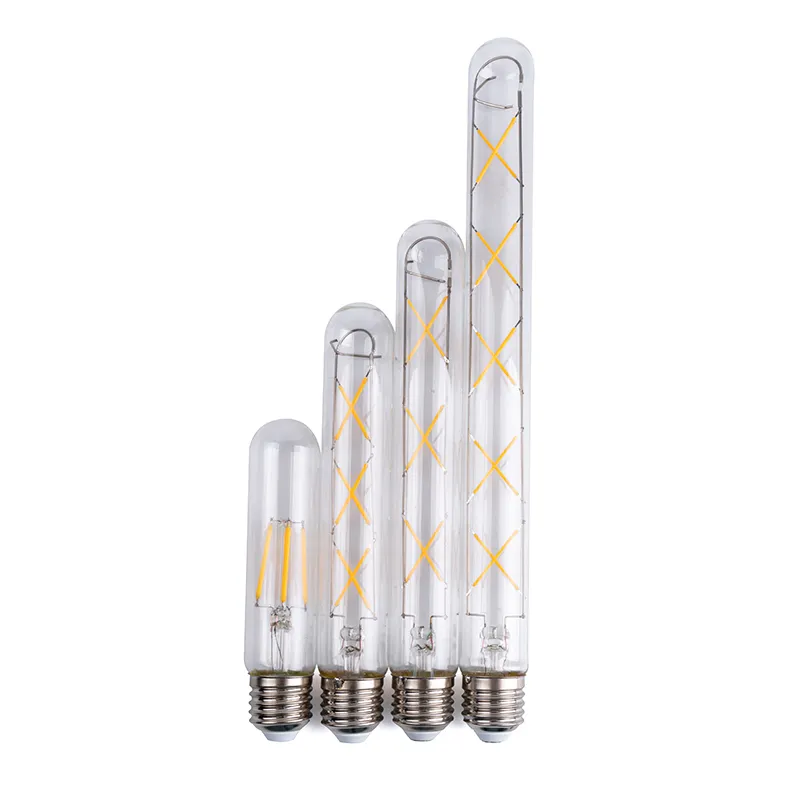 China Manufacture 2W 4W 6W 8W 10W 12W Clear Amber Opal Frosted Glass T45 T28 T30 LED Filament Bulb For Home Office