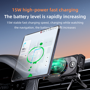 Nouveau <span class=keywords><strong>chargeur</strong></span> avec éclairage, commutation d'écran horizontal et vertical, pour téléphone à écran pliable, support de <span class=keywords><strong>chargeur</strong></span> de voiture sans fil - Product Image 2
