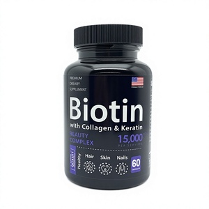 DUOZI Graunt Biotina con Colágeno y Queratina 15000mcg Complejo de Belleza 60 Cápsulas para Cabello, Piel y Uñas - Product Image 1