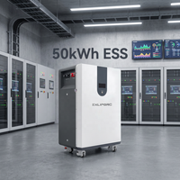 48V 51.2V 980Ah 50KWh Lifepo4 baterai 5-10 tahun garansi 200Ah 400Ah kapasitas untuk sistem surya Deye Hybrid Inverter BMS