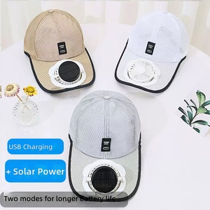 Nouvelle casquette <span class=keywords><strong>de</strong></span> soleil respirante en maille unisexe pour adultes, série Business verte, à énergie solaire, avec ventilateur et protection solaire - Product Image 2