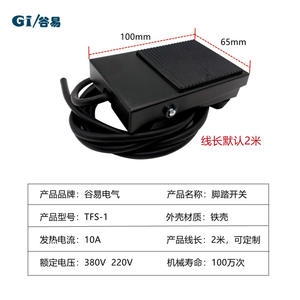 Fabricant de pédaliers industriels, boîtier métallique TFS-1, plastique TFS-201, TFS-302, 15A 250V - Product Image 5