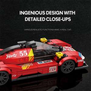 Reobrix 661 Hyper voiture <span class=keywords><strong>F1</strong></span> Bausteine enfants assemblage jouets 1:24 échelle modèle <span class=keywords><strong>Miniature</strong></span> voiture blocs de construction ensembles pour cadeaux de noël - Product Image 6