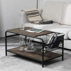 Simple modern coffee <b>table</b>, suitable for home living room, <b>small</b> apartment, rectangular, easy to rent, tea <b>table</b>, sofa side - Product Image 4