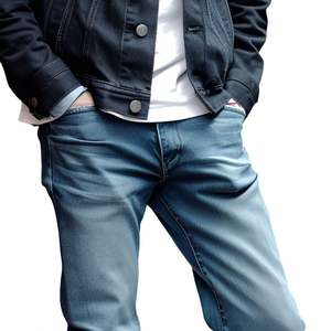 กางเกงยีนส์ขาดสีดำคุณภาพสูงสำหรับผู้ชาย สไตล์สตรีทแวร์ลำลอง ดีไซน์เนอร์ แบรนด์ Ripped Bikersomens Denim - Product Image 3