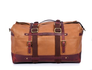 Bolsa de Viaje de Cuero Genuino Vintage, 36-55L, Impermeable, Correa Ajustable, Cierre de Cremallera, Unisex - Product Image 3