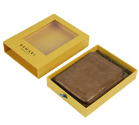 Nouvelle boîte d'emballage de portefeuille en papier transparent, boîte d'emballage de portefeuille en papier, petite boîte de cadeau de portefeuille minimaliste pour hommes