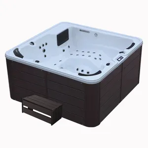 Cina a buon mercato deluxe fuori porta hot spa led light adult massage spa fornitori outdoor spa 2 persone