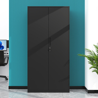 Armoire de rangement moderne en métal à 2 portes personnalisable avec 4 étagères verrouillables pour la maison, le bureau, la chambre, la salle de sport, l'hôtel et l'école