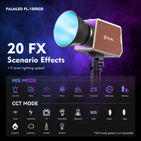 TOLIFO PL-100RGB, lumière vidéo LED RGB de 100W, format poche, avec batterie de 66,6 Wh, lumière COB portable pour la vidéographie, la photographie et le studio