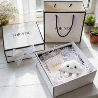 Boîtes en carton personnalisées de luxe écologiques en matériaux recyclés, boîtes cadeaux de mariage, rubans en éponge, poignées, boîtes cadeaux roses