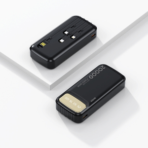 Nouvelle <span class=keywords><strong>batterie</strong></span> <span class=keywords><strong>externe</strong></span> en plastique à charge rapide avec câble, capacité de 20 000 mAh, <span class=keywords><strong>batterie</strong></span> au lithium polymère personnalisée, cadeau - Product Image 2