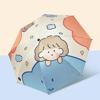 Parapluie personnel étanche femmes petit cadeau pour dames filles léger compact poche Uv Capsule Mini 5 plis parapluie