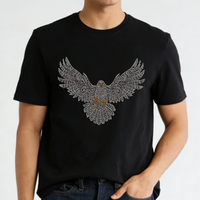 Nouveau design d'aigle, strass thermocollants personnalisés pour vêtements, t-shirts