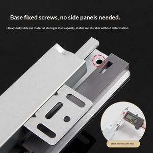 Rieles de Deslizamiento con Amortiguación de Tres Secciones, Montados en la Parte Inferior, <span class=keywords><strong>para</strong></span> Gabinetes, Muebles de Exhibición de Joyería, Rieles Silenciosos Ocultos - Product Image 2