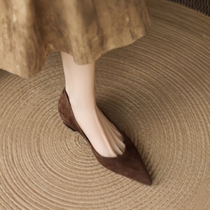 Zapatos Elegantes para Mujer, Primavera 2026, Estilo Vintage, Imitación de Gamuza, Alta Calidad, Punta en Pico, para Vestir, Fiesta, Oficina - Product Image 4