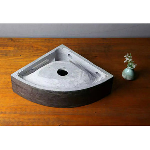 Lavabo de Granito Negro de Bajo Precio, Mini Lavabo de Tamaño Pequeño, Forma Triangular, Lavabo <span class=keywords><strong>Esquinero</strong></span> para Baño - Product Image 6