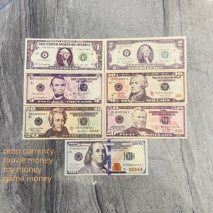 Monedas de Utilería para Cine y Televisión de Fiestas de Bodas, Billetes de Banco Simulados de 1, <span class=keywords><strong>2</strong></span>, 5, 10, 20, 50 y 100 Dólares Estadounidenses - Product Image 2
