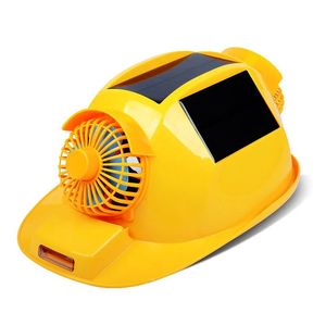 <span class=keywords><strong>Casque</strong></span> avec 3 panneaux solaires 2 ventilateurs climatisation ventilateur lumière LED avertissement RVB batterie au Lithium batterie externe <span class=keywords><strong>travail</strong></span> en plein air capuchon <span class=keywords><strong>de</strong></span> ventilateur solaire - Product Image 1