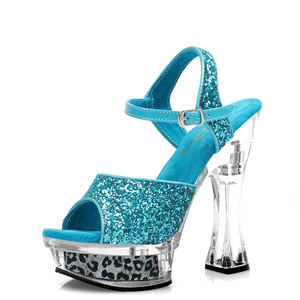 Chaussures sexy transparentes <span class=keywords><strong>à</strong></span> bretelles <span class=keywords><strong>spaghetti</strong></span> de 5 pouces, style romain, grande taille, pour travestissement, soirée, club, danseuse exotique - Product Image 3