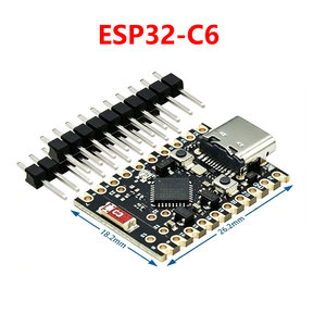 บอร์ดพัฒนา ESP32-C6 SuperMini ESP32-C6FH4 หน่วยความจำแฟลช 4MB โมดูล WiFi ble ชนิด TYPE-C - Product Image 1