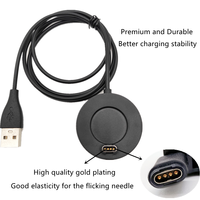 Câble de charge rapide USB 2.0 en silicone et PVC, en cuivre pur, pour montre connectée Garmin Fenix 5 5S 5X, tressé, vente en gros