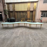 Table de mariage en acier inoxydable en forme de S, idéale pour événements, vente chaude à Foshan
