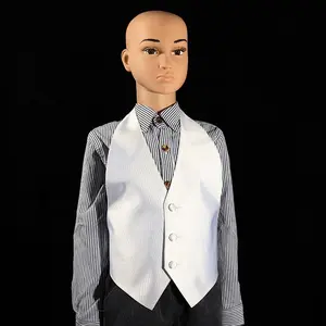China Professional Supplier Black and White Parent-child Party Show Vest with Bowtie Sets