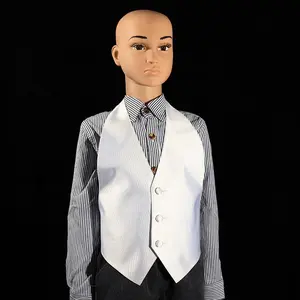 Trung Quốc Nhà cung cấp chuyên nghiệp màu đen và trắng cha-con bên hiển thị vest với Bowtie Bộ