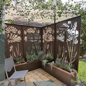 Grande schermo per la Privacy all'aperto moderni pannelli in metallo tagliati al Laser <span class=keywords><strong>da</strong></span> parete Freestanding <span class=keywords><strong>fioriera</strong></span> decorazione del letto <span class=keywords><strong>da</strong></span> giardino - Product Image 1