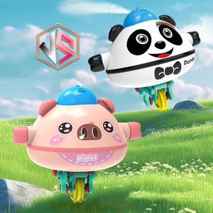 Nuevo Andador de cuerda floja eléctrico juego de pista de equilibrio Panda cerdo DIY juguete educativo rotación Spin Juguetes ciencia ingeniería Juguetes - Product Image 2