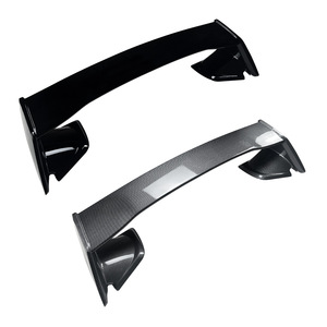 Subaru <b>Rear</b> <b>Spoiler</b> Wing Shaped Piano Black Carbon Fiber Texture ABS Trunk Lip For WRX STI VB 2022+ - Product Image 5