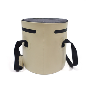 Seau de camping et de pêche pliable multifonctionnel en PVC avec couvercle à fermeture éclair en maille et robinet pour le lavage de la <span class=keywords><strong>vaisselle</strong></span> et la <span class=keywords><strong>randonnée</strong></span> - Product Image 2