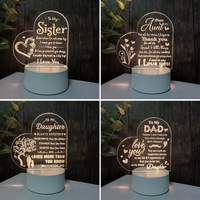 Tableau de calendrier mémo en acrylique personnalisé 16 couleurs, lampe de nuit, tableau d'écriture effaçable, lumière de table LED 3D, cadeau d'anniversaire, décoration de fête