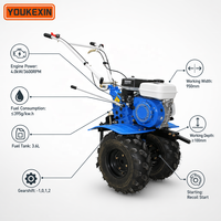 Mesin Pengolah Tanah Rotary Tiller Berkualitas Tinggi dengan Penggerak Sabuk Bensin, MOQ Rendah 52cc 72cc, Ekonomis untuk Sawah, Supplier Pabrik