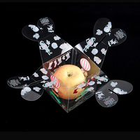 Emballage de noël boîte cadeau emballage de pomme en plastique petite boîte d'emballage cadeau de noël