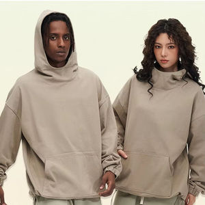 H5571 Nouveau Design Vente en Gros Personnalisé 450 Gsm Coton Mélange Sweats à Capuche à Col Haut Sweats à Capuche Vierges pour Hommes pour Femmes - Product Image 1