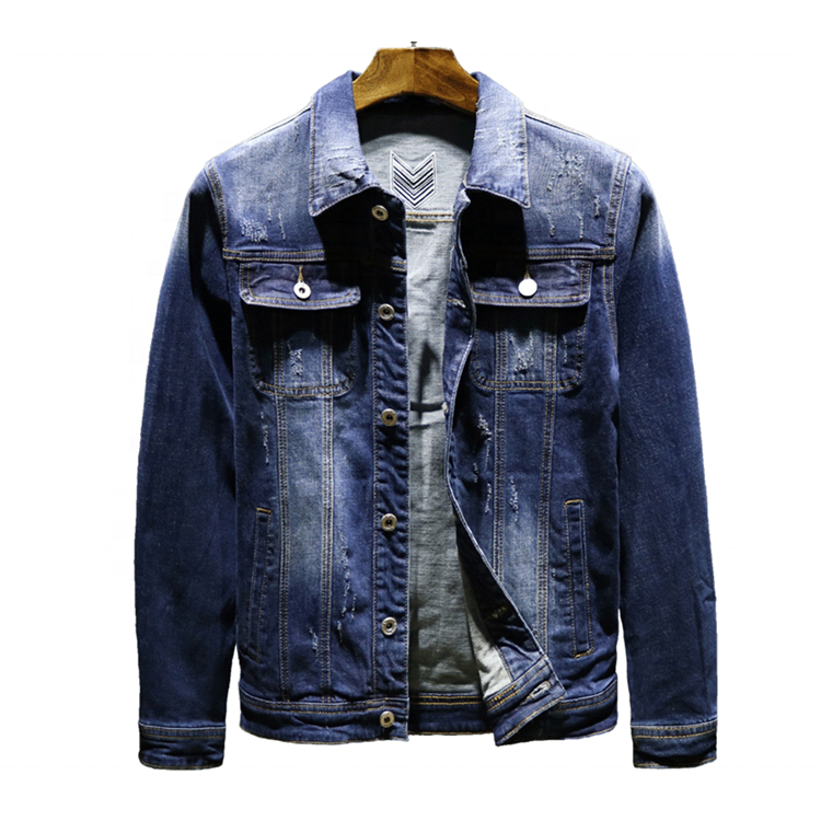 Wholesale in Bulk Fashion Custom Denim Printed Mens Jeans Jacket